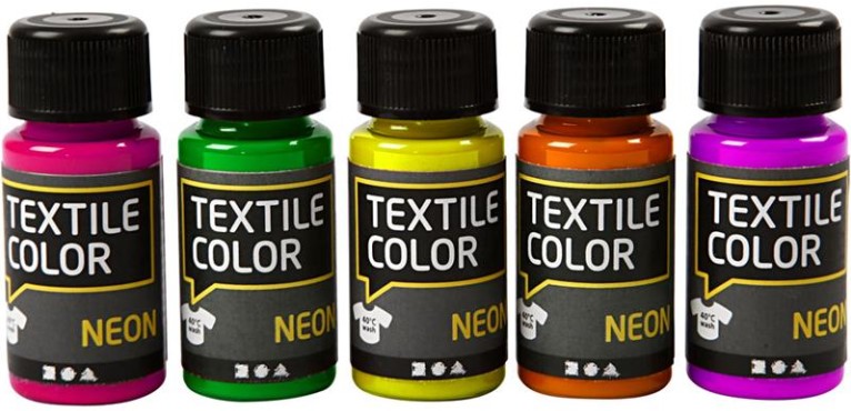 Thermisch Beroep bijnaam Creativ Company Textile Color Neon Set 50ml 5 stuks iHobby